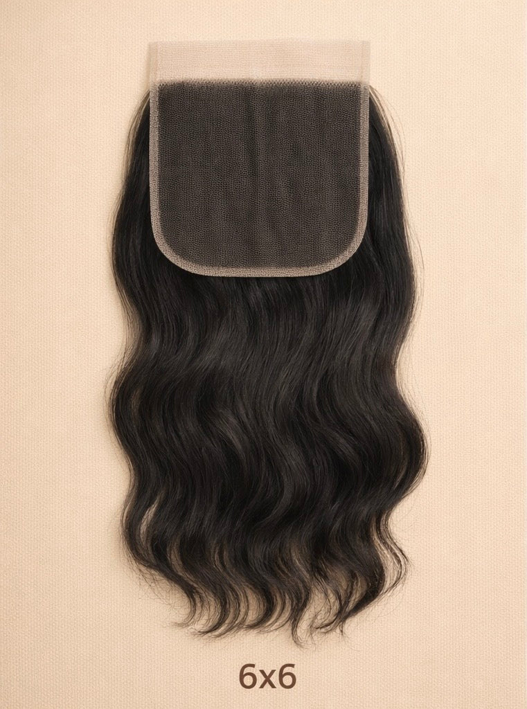 Closure: Zwart wavy